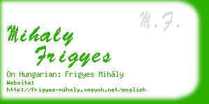 mihaly frigyes business card
